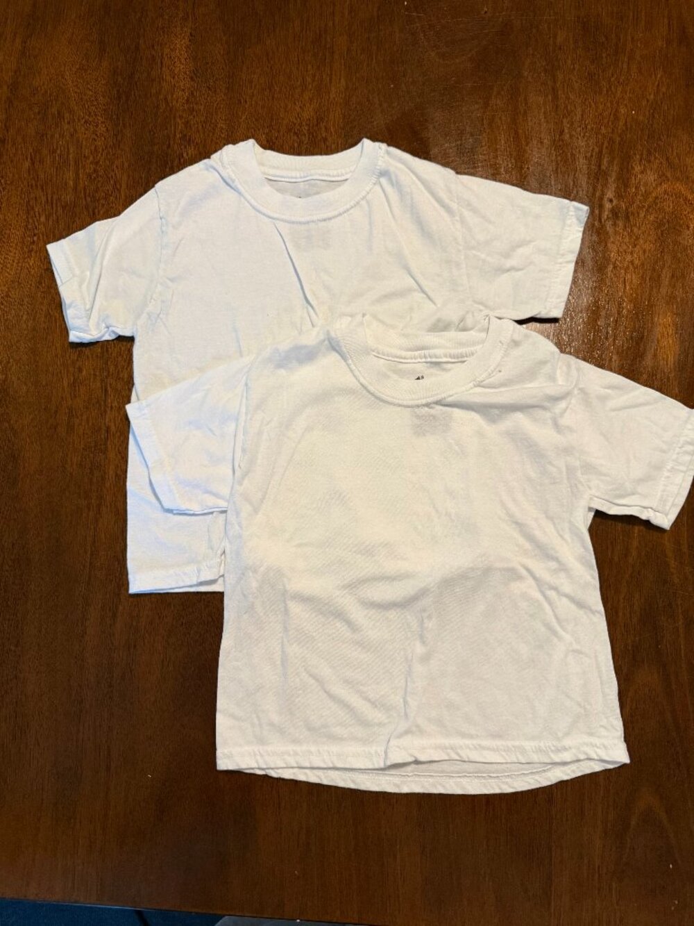 4T Hanes White Tees